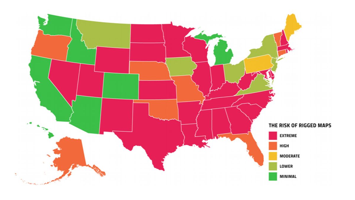 35 States at Risk of 'Rigged' Districts Due to Gerrymandering, Report Finds