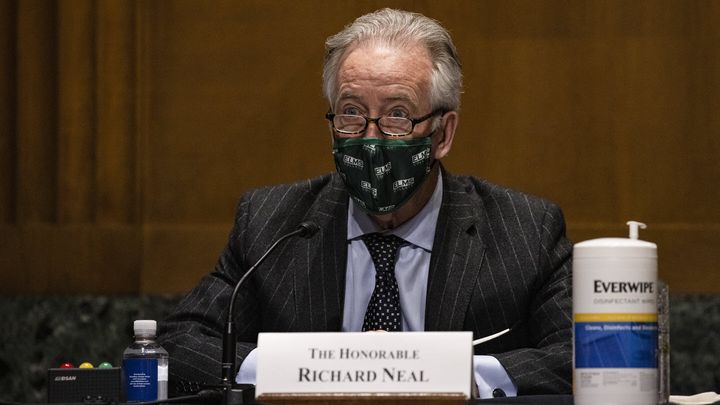 Congressman Richard Neal (D-Mass.) speaks at the Senate Finance Committee hearing at the US Capitol on February 25, 2021.